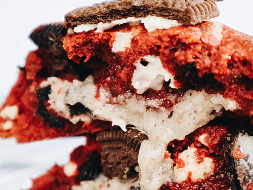 Red Velvet Oreo Cheesecake Cookie